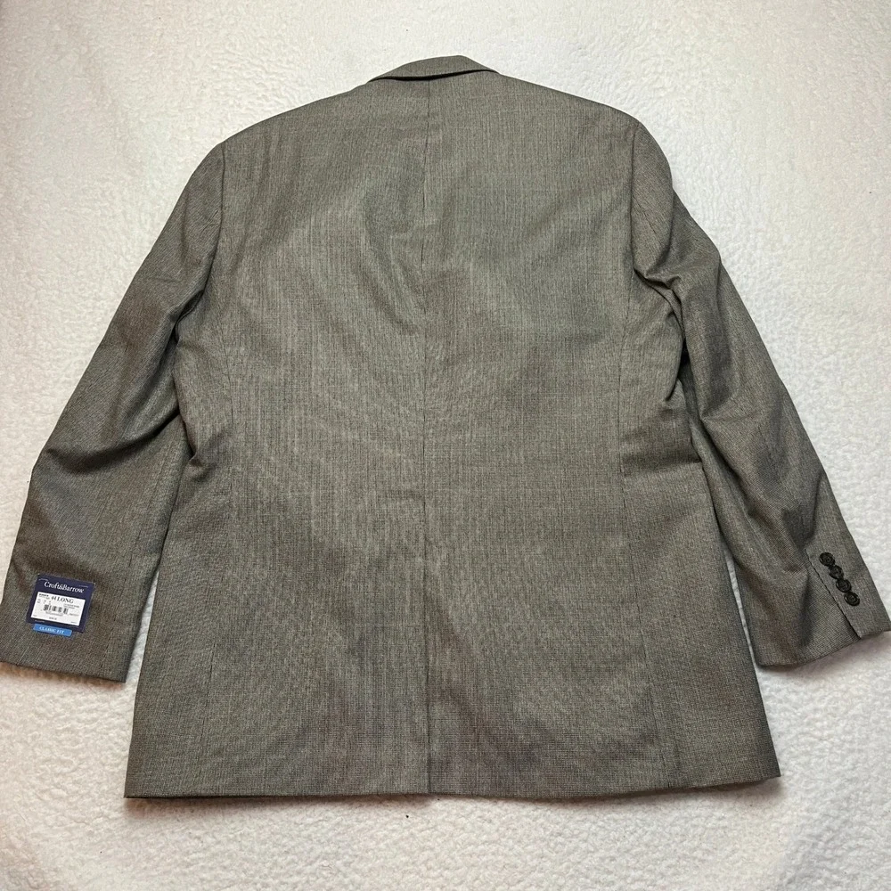 Croft & Barrow Sport Coat Mens 44L Brown Classic Fit Two Button‎ Blazer NWT